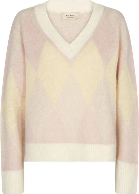 MOS MOSH Gebreide kleding met V-hals Roze Dames
