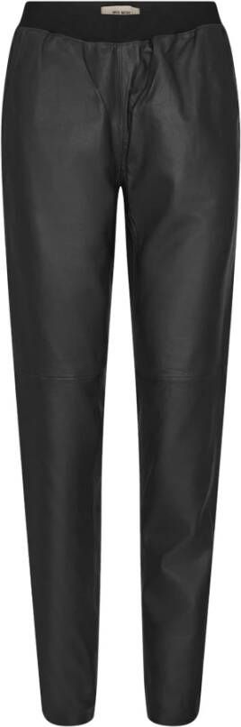 MOS MOSH Leather Trousers Zwart Dames
