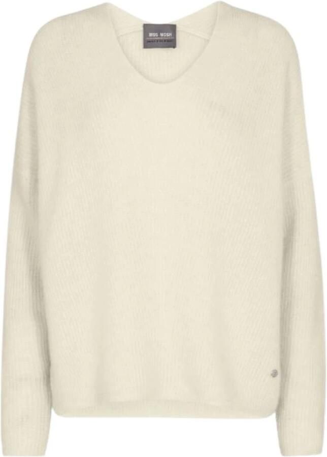 MOS MOSH Oversized gebreide pullover met ribboorden model 'THORA'