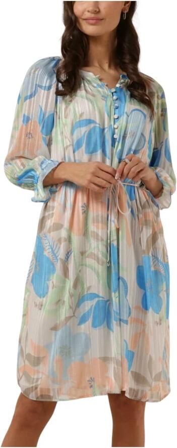 Mos Mosh gebloemde semi-transparante jurk Queem Botanic ivoor blauw zalm - Foto 6