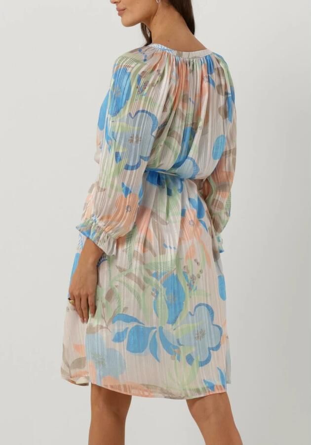 Mos Mosh gebloemde semi-transparante jurk Queem Botanic ivoor blauw zalm - Foto 3