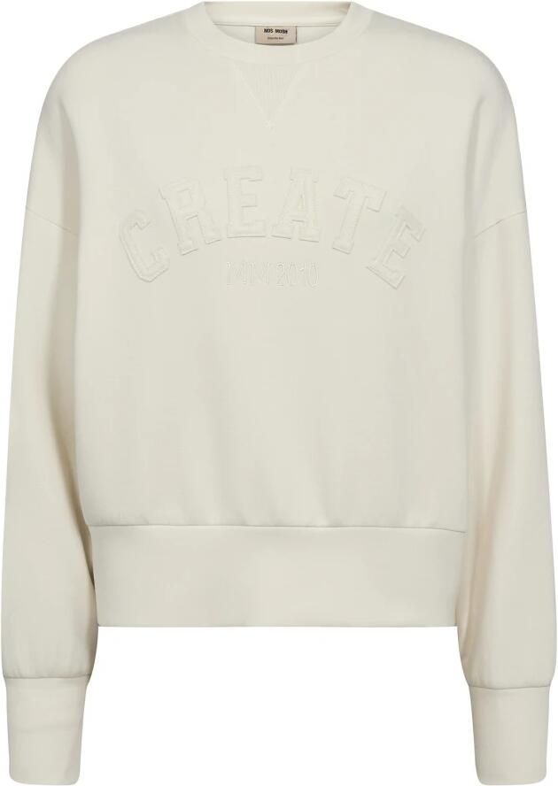MOS MOSH Coole Sweatshirt met Retro College Vibes Beige Dames