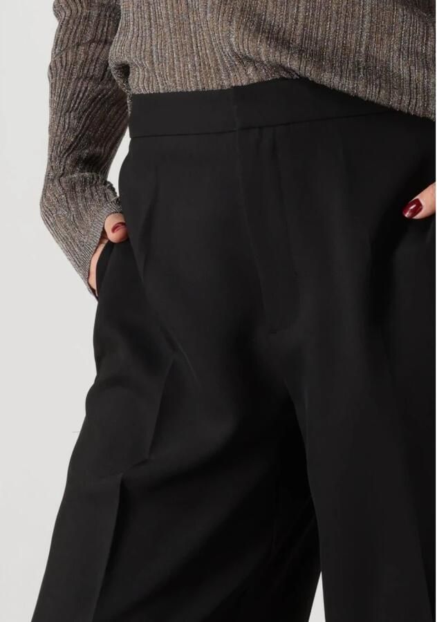 MOS MOSH Stoffen broek met wijde pijpen en persplooien model 'Leya'