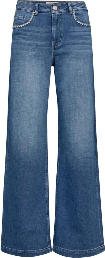 MOS MOSH Flatterende High-Waist Wide-Leg Jeans Blue Dames - Foto 6