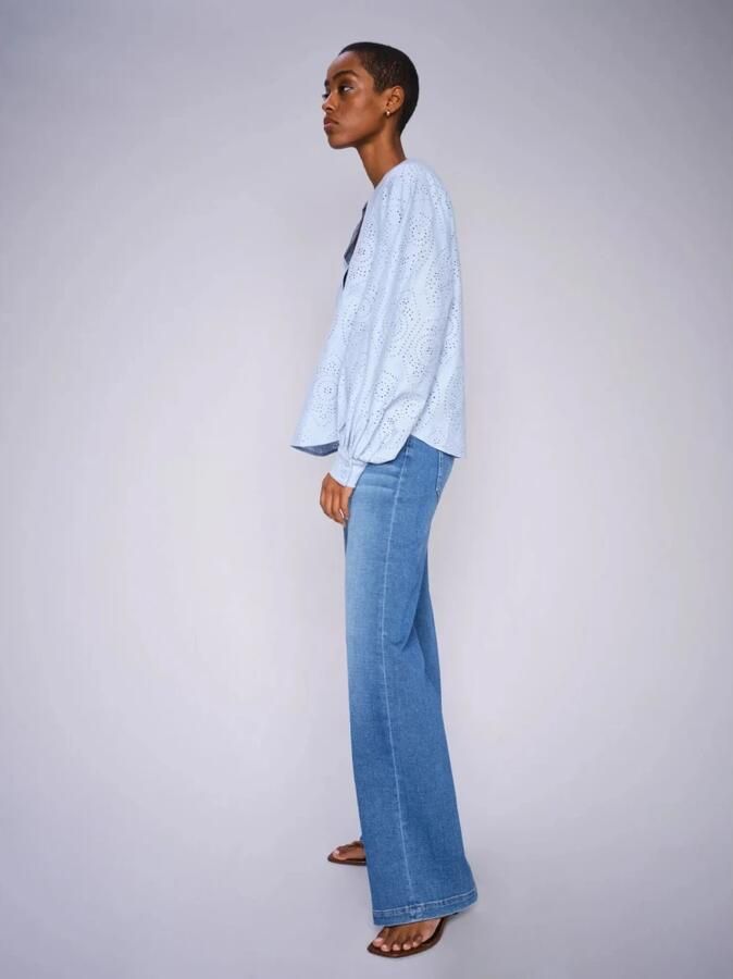MOS MOSH Flatterende High-Waist Wide-Leg Jeans Blue Dames - Foto 5