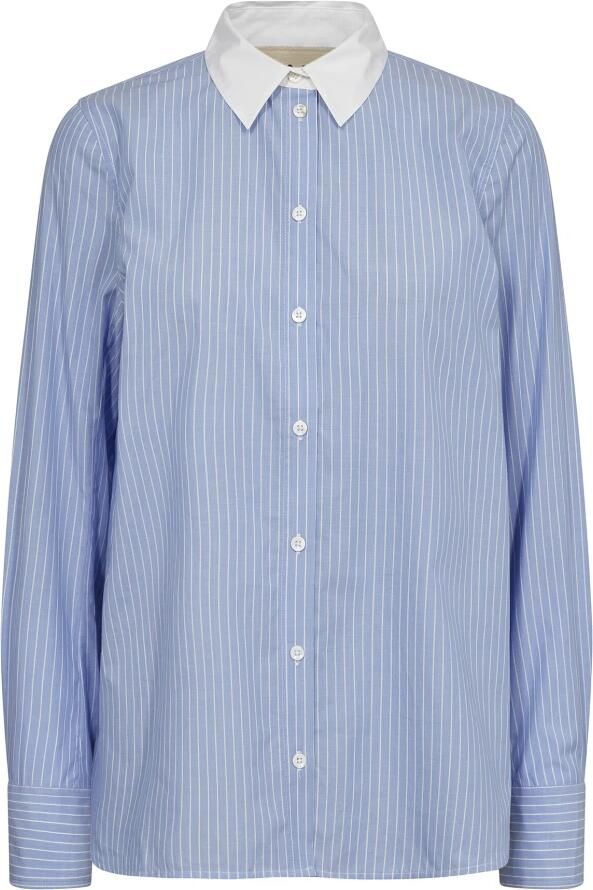 MOS MOSH Regular fit overhemdblouse met overhemdkraag model 'TAYLA'