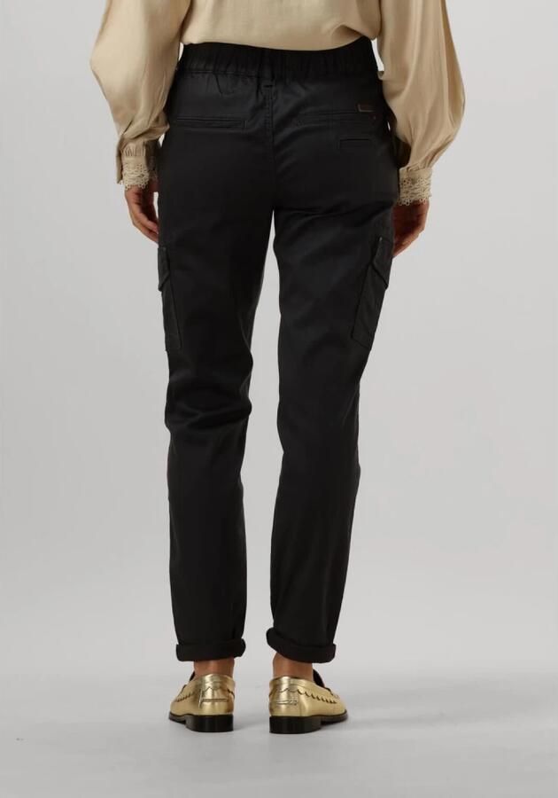 MOS MOSH Cargo Broek met Ritsdetails Black Dames - Foto 2