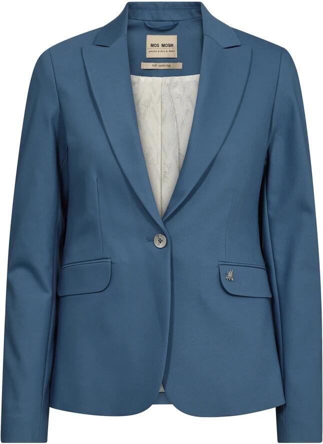 MOS MOSH Klassieke Night Blazer in Bluesteel Blue Dames