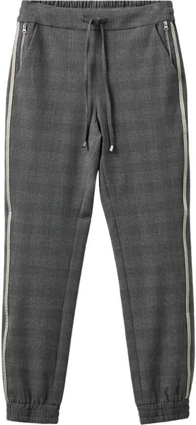 MOS MOSH Sportieve Elastische Taille Gestreepte Broek Gray Dames - Foto 7