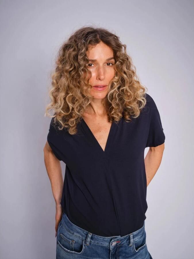 MOS MOSH Dames Tops & T-shirts Shira Tee Donkerblauw - Foto 7