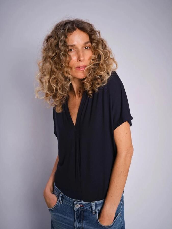 MOS MOSH Dames Tops & T-shirts Shira Tee Donkerblauw - Foto 6