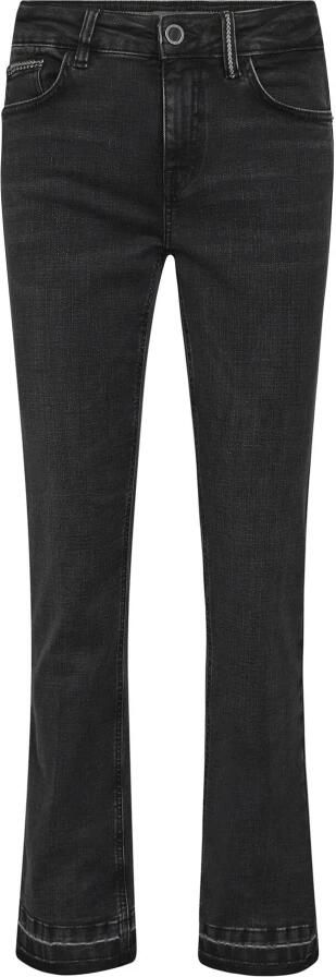 MOS MOSH Rock'n'Roll Flare Jeans met Geborduurde Details Black Dames