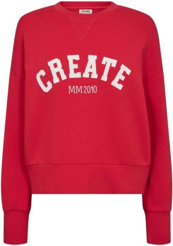 MOS MOSH Oversized sweatshirt met labelstitching model 'CELLI'