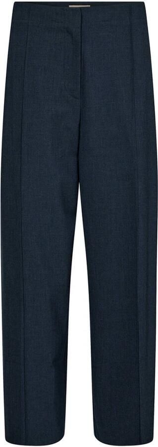 MOS MOSH Wide leg stoffen broek met vaste persplooien model 'Nila Roy'