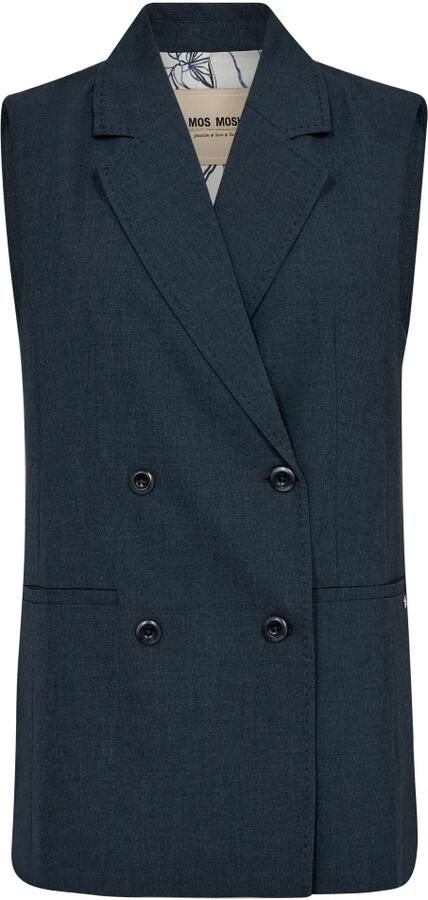 MOS MOSH Gilet met strookzakken model 'PHILINE ROYAL'