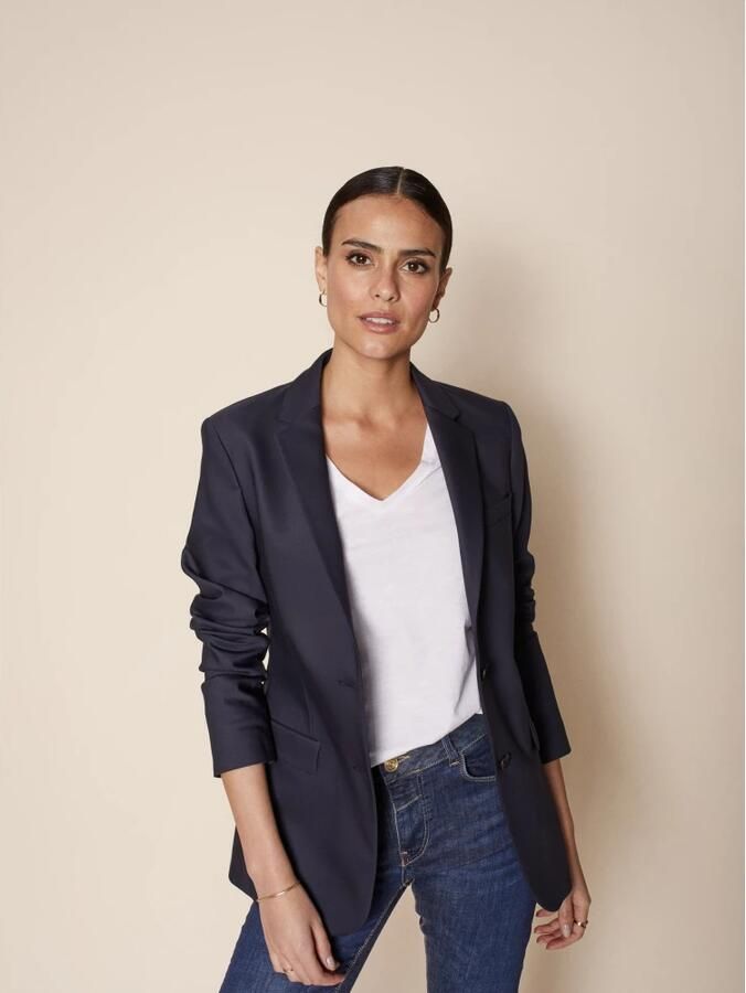 MOS MOSH Stijlvolle Navy Blazer met Lange Mouwen Black Dames - Foto 2