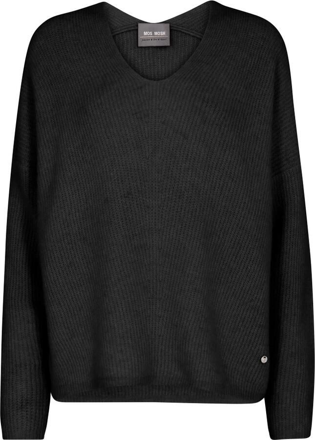 MOS MOSH Oversized gebreide pullover met ribboorden model 'THORA'