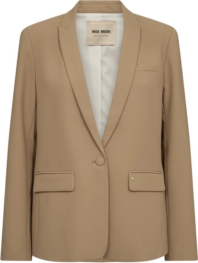 MOS MOSH Vrouwelijke Blazer met V-Hals en Klepzakken Brown Dames - Foto 5