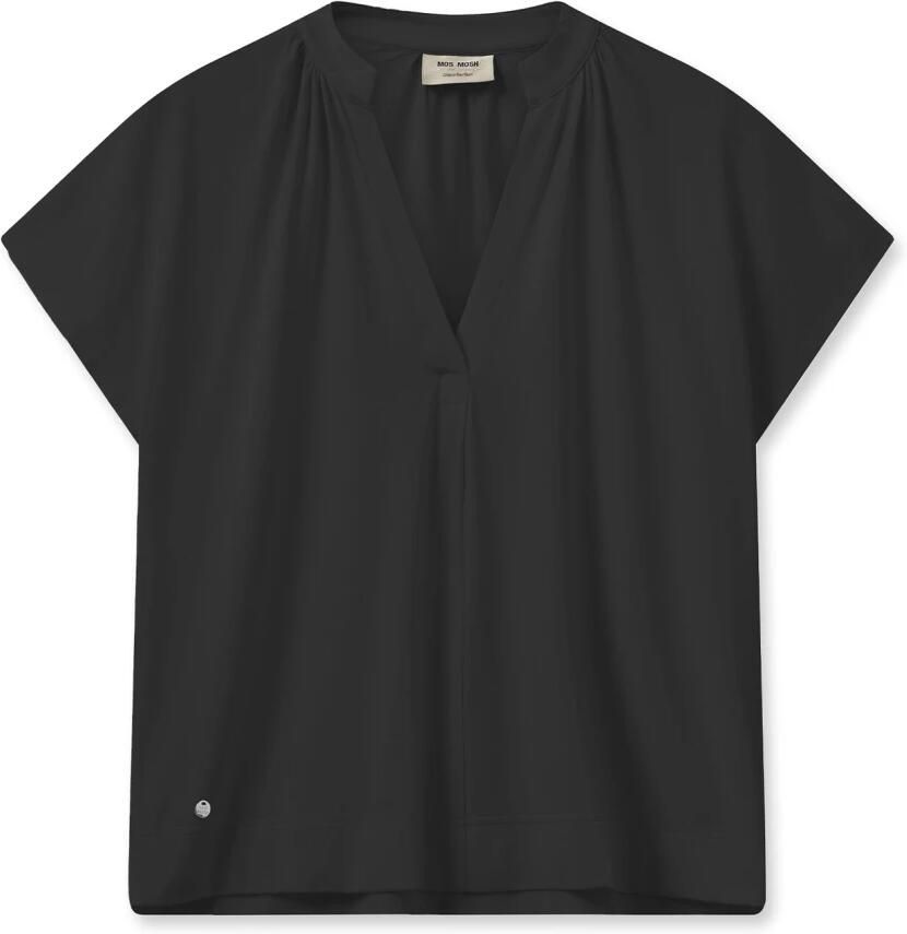 MOS MOSH Vrouwelijke Tee Top met V-Hals Black Dames - Foto 5