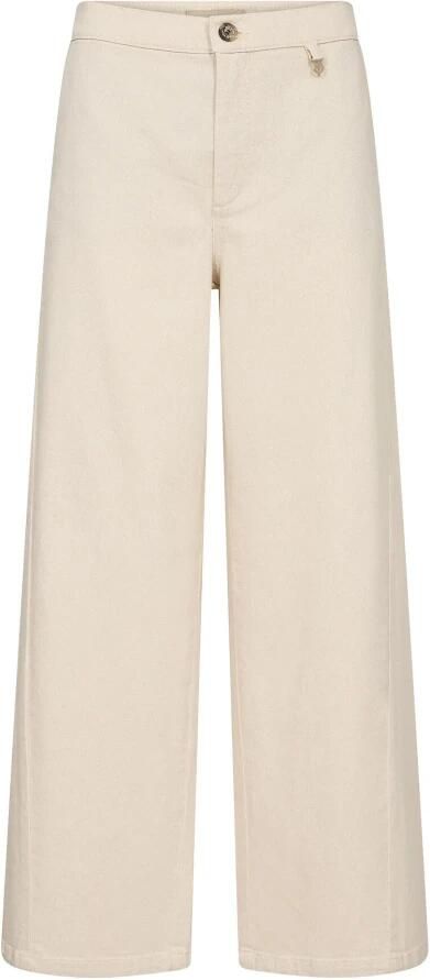 MOS MOSH Wide leg jeans met applicatie model 'Vincent Clay'