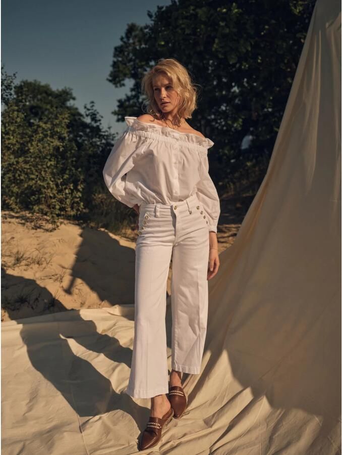MOS MOSH Witte Off-Shoulder Rosario Blouse White Dames - Foto 5