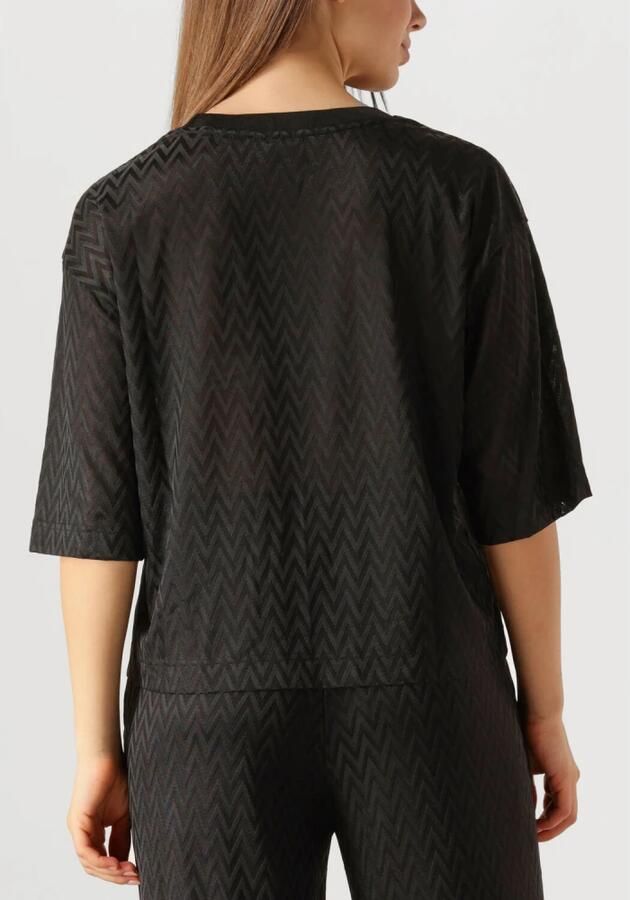 MOS MOSH Zwarte Tee met halve mouwen en ronde hals Black Dames - Foto 6