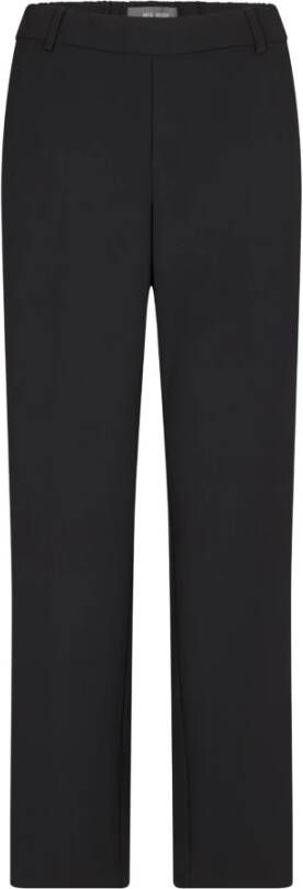 MOS MOSH Zwarte broek met hoge taille en box fit Black Dames