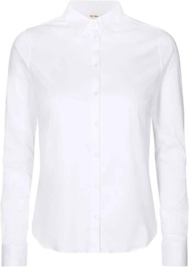 MOS MOSH Eenvoudig en Elegant Tina Jersey Shirt White Dames