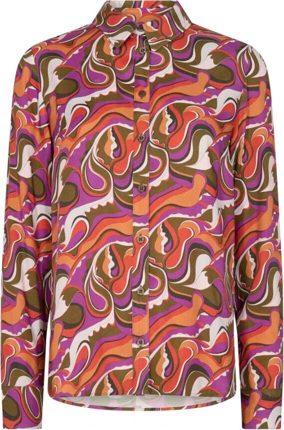 MOS MOSH Vivid Viola Overhemd met Lange Mouwen Multicolor Dames - Foto 6