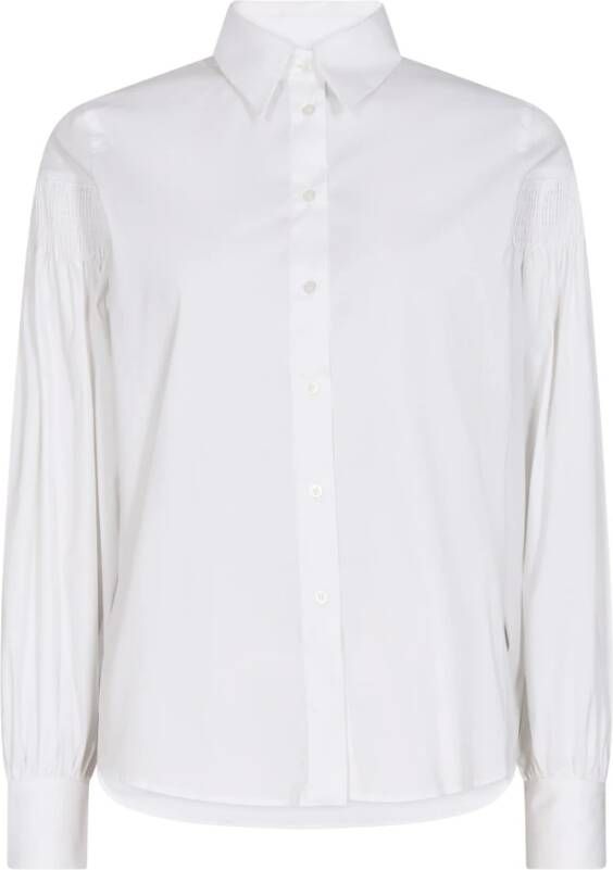 MOS MOSH Klassieke Witte Overhemd met Lange Mouwen White Dames