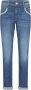 MOS MOSH Naomi Surf Jeans Geborduurde Details Hoge Taille Comfortabel en Modieus Blue Dames - Thumbnail 1