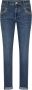MOS MOSH Blauwe Jeans met Geborduurde Details en Mid High-Rise Taille Blue Dames - Thumbnail 2