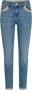 MOS MOSH Slim-Fit Jeans met Distressed Details Blue Dames - Thumbnail 1