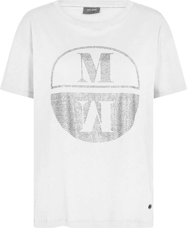 MOS MOSH Stijlvolle Mmvicci O-Ss Tee Toppe T-Shirts 154210 Wit White Dames