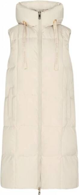 MOS MOSH Geruite Gewatteerde Damesvest Beige Dames