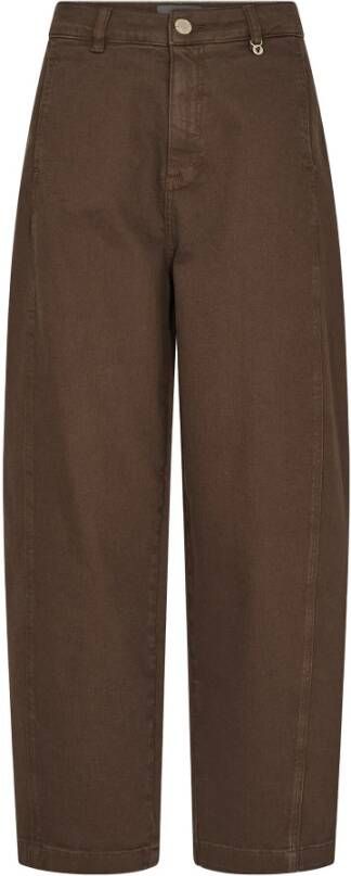 MOS MOSH Wide Trousers Bruin Dames