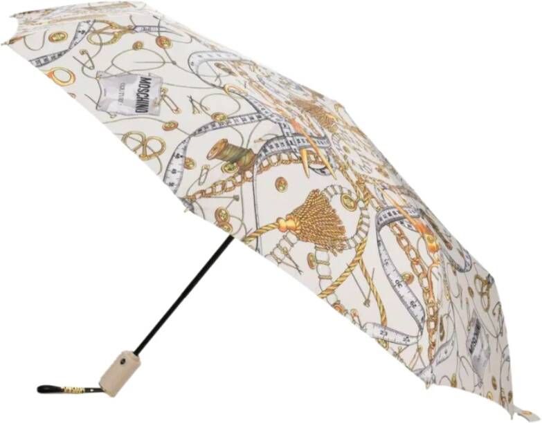 Moschino Multicolor kettingprint paraplu Beige Dames