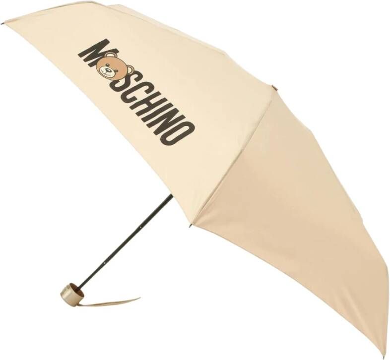 Moschino Logo Print Teddy Bear Paraplu Beige Dames