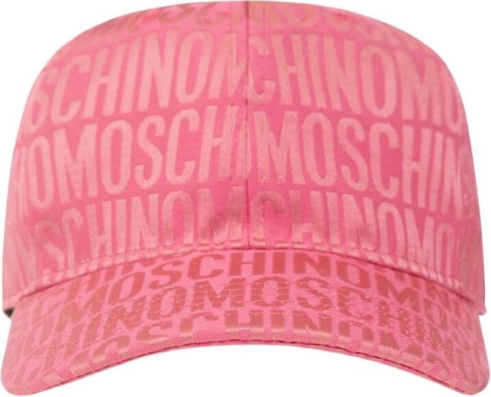 Moschino Roze Logo Jacquard Baseballpet Pink Dames