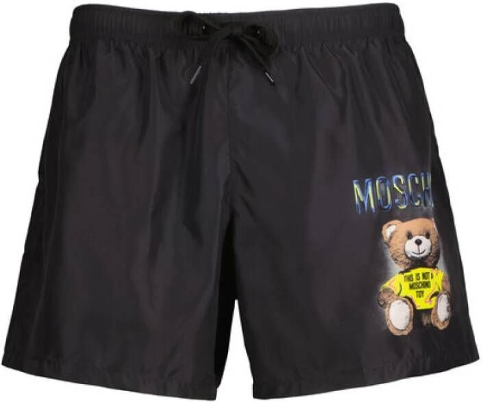 Moschino Speels Teddy Bear Zwemkleding voor Mannen Black Heren
