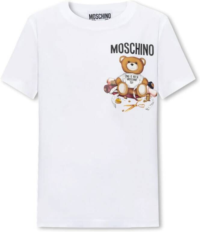 Moschino Bedrukt T-shirt Wit Dames