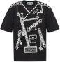 Moschino T-shirt met Grafische Print Zwart Black Heren - Thumbnail 1