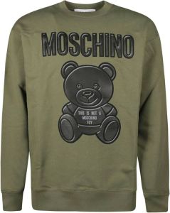 Moschino Bedrukte Teddybeer Sweatshirt Groen Heren