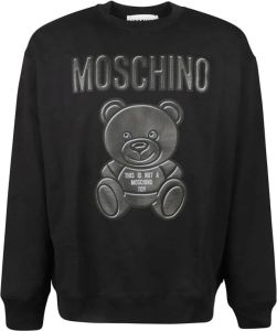 Moschino Bedrukte Teddybeer Sweatshirt Zwart Heren