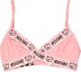 Moschino Triangle Bh met Teddy Bear Print Pink Dames - Thumbnail 1