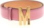 Moschino Elegant Roze Leren Riem met Gouden Logo Gesp Pink Dames - Thumbnail 1