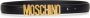 Moschino Zwarte Verstelbare Leren Riem met Gouden Logo Black Dames - Thumbnail 1