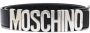 Moschino Zilveren Logo Metallic Letter Riem Black - Thumbnail 1