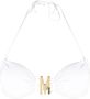 Moschino Witte Bikini Top met Logo Plaque White Dames - Thumbnail 1