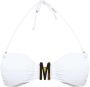 Moschino Witte Bikini Top met Logo Plaque White Dames - Thumbnail 4
